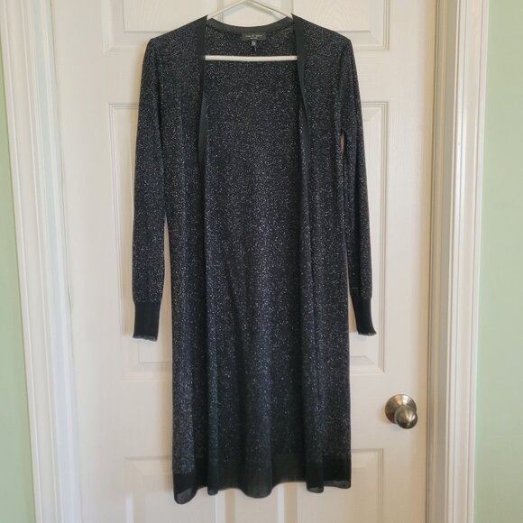 Rag and Bone Merino Wool Metal Sparkle Cardigan Sweater - Picture 2 of 5